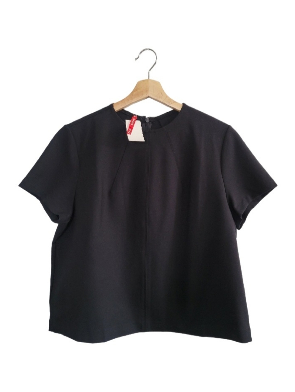 SPANX Black Short Sleeve Crewneck Top